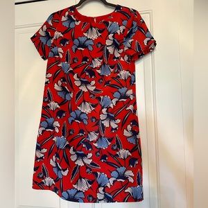 J Crew women’s floral Short sleeve dress size 0